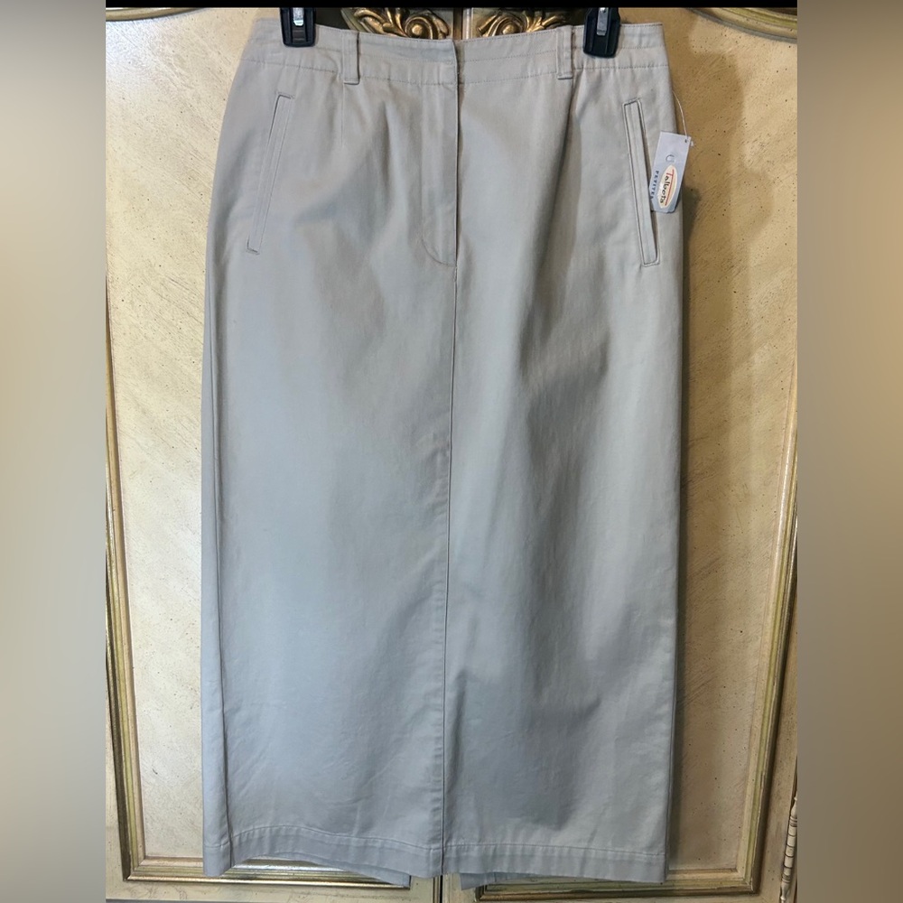 Talbots Tan Mid Length Midi Skirt NEW NWT